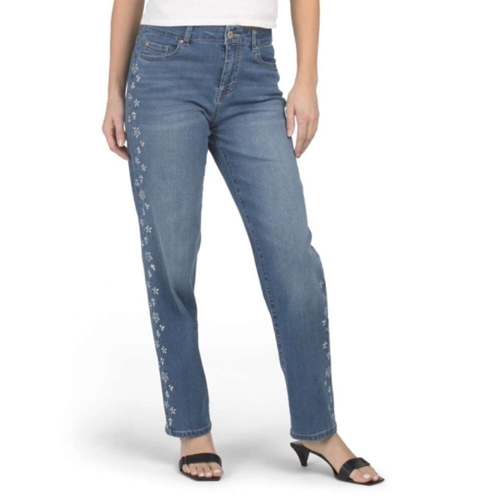 Camila Coelho Medium Wash Straight Leg Jeans Sizes 2,6 NWT